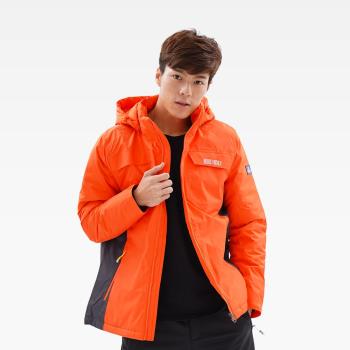 【遊遍天下】 男款防風透濕保暖無車縫羽絨機能外套KF2110001橙色