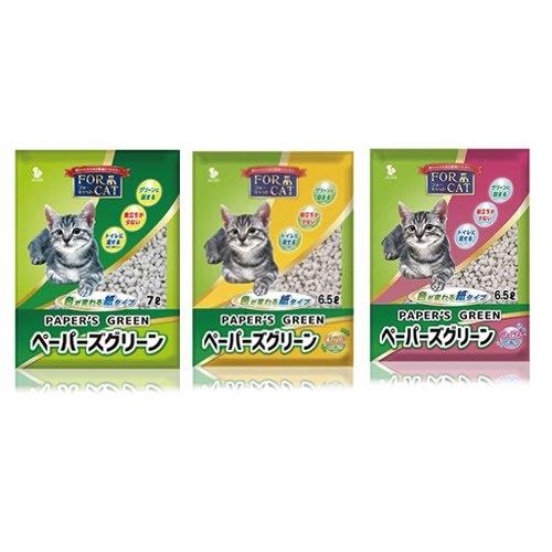 日本FOR CAT-變色凝結紙砂 (無香/檜木香/肥皂香) 6.5L-7L (4入組)