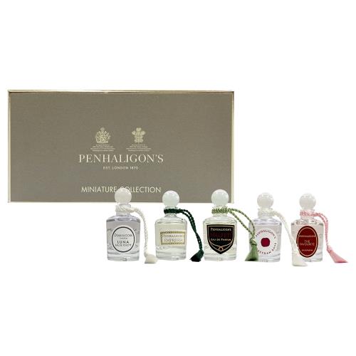 Penhaligons 潘海利根熱銷款小香水禮盒5mlx5入 女王的耳語 伊莉莎白玫瑰 廣藿之匣 黑玫瑰 月亮女神 Penhaligon S 潘海 利根 Etmall東森購物網