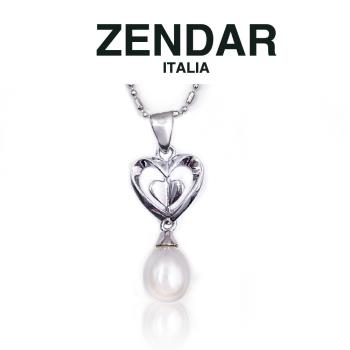 ZENDAR 年度純銀淡水珍珠 Heart To Love 蛋形珠項鍊 (Z7003)