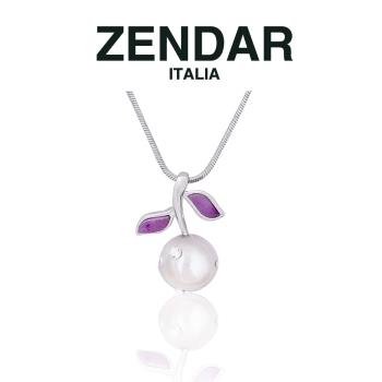 ZENDAR 年度純銀淡水珍珠Glittering Bubble Pearl with Swarovski Kristall 圓珠項鍊 (Z7004)