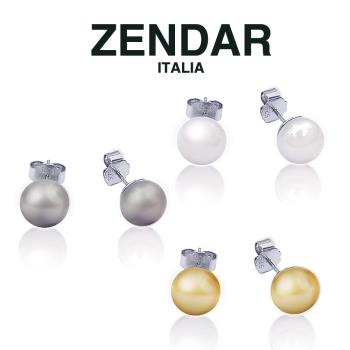 ZENDAR 年度純銀淡水珍珠 Classic Pearl Bubble 鈕扣珠耳環-多色選(Z7020)