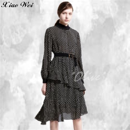 CHENG DA 秋冬專櫃精品時尚長袖洋裝NO.558198