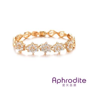 【Aphrodite 愛芙晶鑽】氣質美鑽雪花鋯石造型手鍊