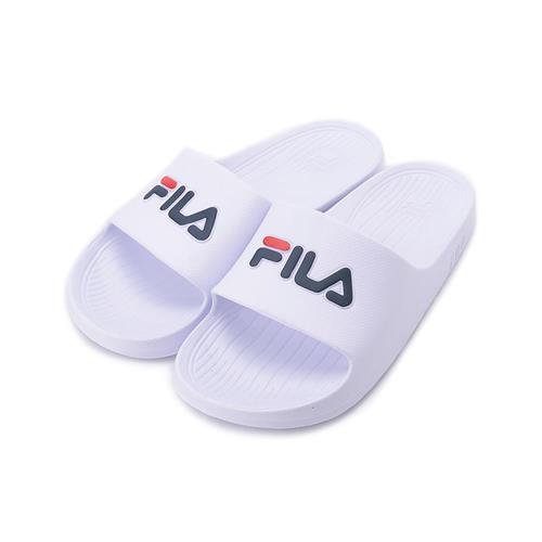 FILA 一體成型運動拖鞋 白 4-S355Q-113 男鞋 鞋全家福