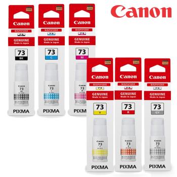 Canon GI-73BK/C/M/Y/GY/R 原廠連供墨水組(6色)