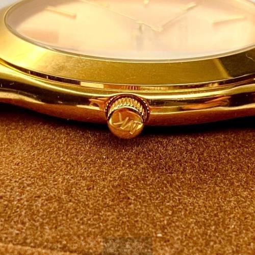 MK邁克科爾斯女錶,編號MK3493,42mm金色圓形精鋼錶殼,玫瑰金色簡約錶面,金色,