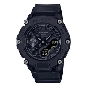 【CASIO 卡西歐】CASIO G-SHOCK 數位雙顯 碳核心防護構造 樹脂錶帶 防水 200 米 雙 LED 燈(GA-2200BB-1A)