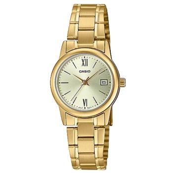 【CASIO 卡西歐】指標錶 不鏽鋼錶帶 生活防水 礦物玻璃(LTP-V002G-9B3)