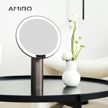 全新第三代AMIRO Oath 自動感光 LED化妝鏡(國際精裝彩盒版)-黛麗黑 美妝鏡 桌鏡 補光鏡