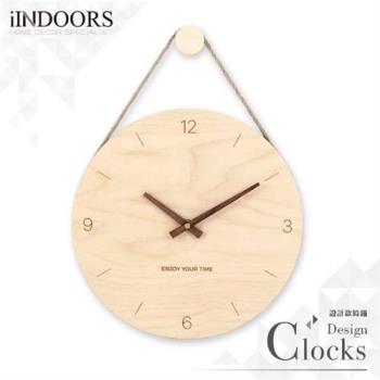【iINDOORS】Loft 簡約設計時鐘-樺木胡桃30cm