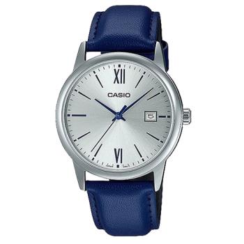 【CASIO 卡西歐】指標錶 皮革錶帶 生活防水 礦物玻璃(MTP-V002L-2B3)