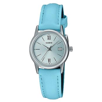 【CASIO 卡西歐】指標錶 皮革錶帶 生活防水 礦物玻璃(LTP-V002L-2B3)