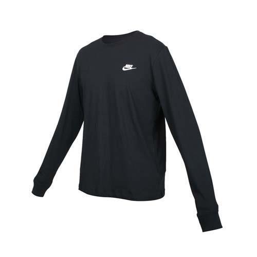 NIKE 男圓領長袖T恤-純棉 休閒 慢跑 上衣