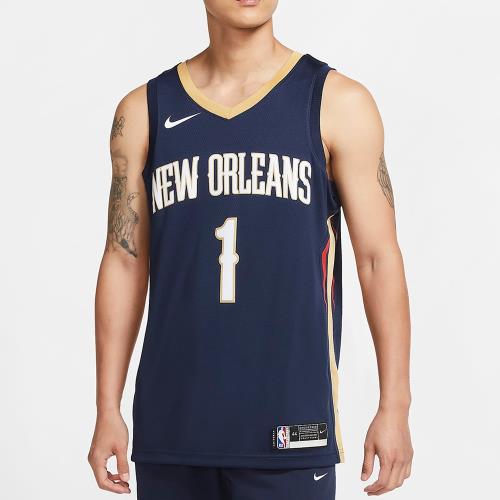 NIKE Pelicans 男裝 背心 球衣 籃球 紐奧良 鵜鶘隊 Williamson 藍CW3674-424