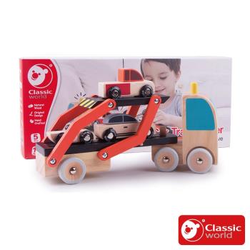 德國 classic world 客來喜經典木玩 兒童拼裝雙層卡車《53771》