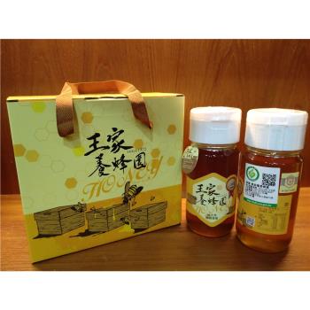 【王家養蜂園】產銷履歷蜂蜜兩瓶裝禮盒(荔枝+百花)