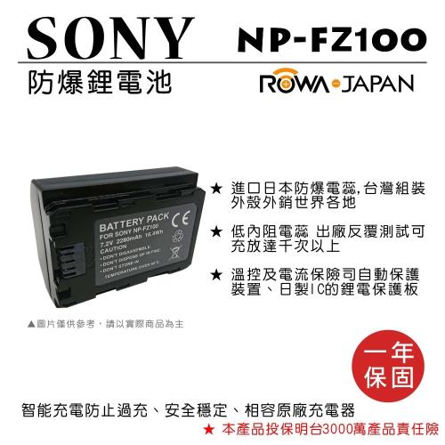 ROWA 樂華 FOR SONY NP-FZ100  電池