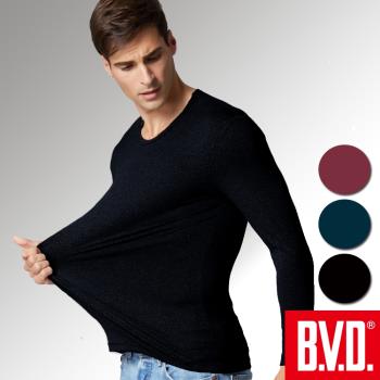BVD 日本科技親膚發熱纖維圓領長袖衫(三色可選)