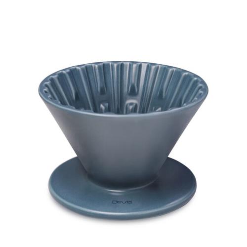 【Driver】竹節陶瓷濾杯 1-3cup (灰藍)(贈日本製濾紙300枚)