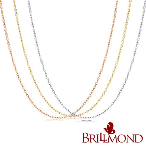 【BRILLMOND】義大利18K金十字鍊(18K金鍊三色任選)