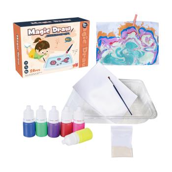 Colorland-兒童水拓畫 DIY浮水畫顏料材料組 美術教具 兒童繪畫玩具