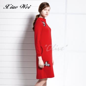 CHENG DA 秋冬專櫃精品時尚流行長袖洋裝NO.558607