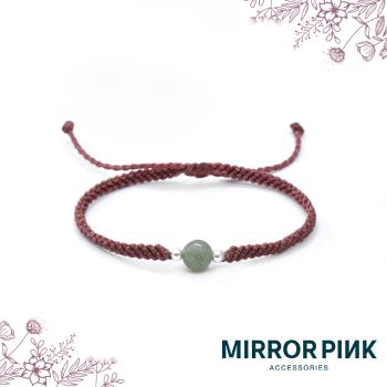 【MIRROR 皇宣緣】綠珠繫情翡翠蠟線手鍊