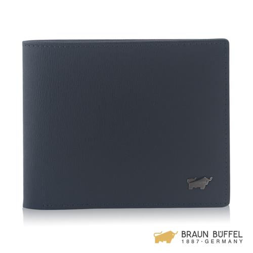 BRAUN BUFFEL MERCER 默瑟-II系列12卡中間翻透明窗皮夾 - 藍色 BF384-317-II