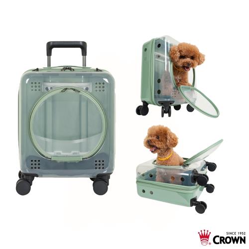 CROWN 皇冠 寵物拉鍊拉桿箱 寵物推車 寵物運輸箱 運輸籠