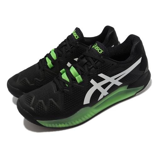 Asics 網球鞋 GEL-Resolution 8 男鞋 亞瑟士 紅土專用款 Clay 緩衝 亞瑟膠 黑綠 1041A076003