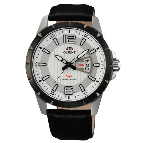 ORIENT東方錶  SP系列 簡練態度運動石英腕錶皮帶-白x44mm  FUG1X003W9