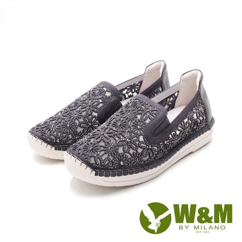 W&M(女)繁花休閒包頭懶人鞋 女鞋-灰(另有藍)