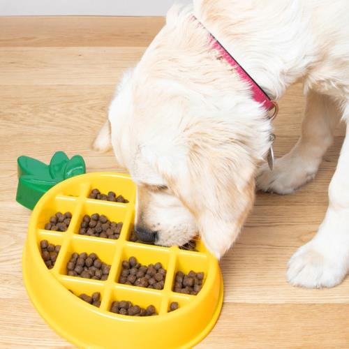 ZippyPaws美味防滑慢食寵物碗 黃金好旺旺鳳梨