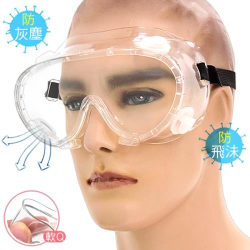 四孔透氣防疫眼罩(成人透明護目鏡)