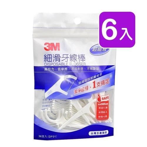 3M 細滑牙線棒 36支/包 (6入)