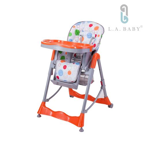 【L.A. Baby】多功能高腳餐椅-腳踏不可調款-4色選購