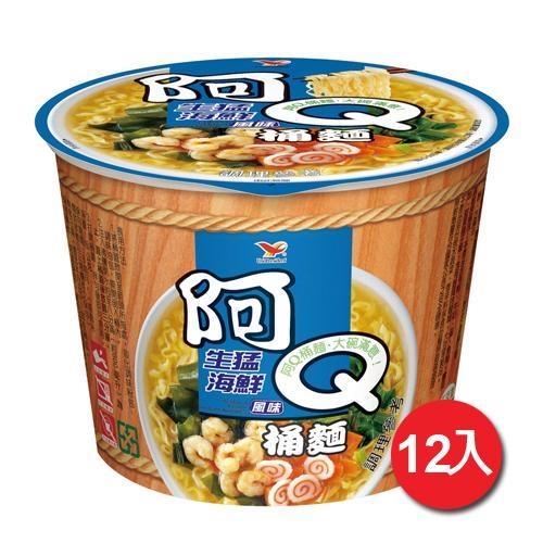 阿Q桶麵-生猛海鮮風味98g*12碗(箱)【愛買】