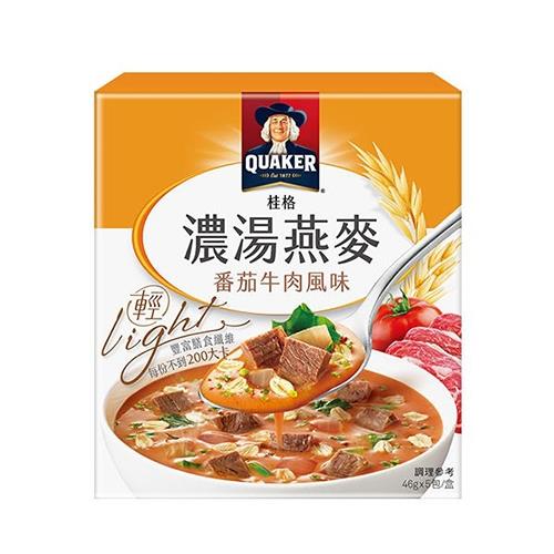 桂格濃湯燕麥番茄牛肉風味46Gx5【愛買】