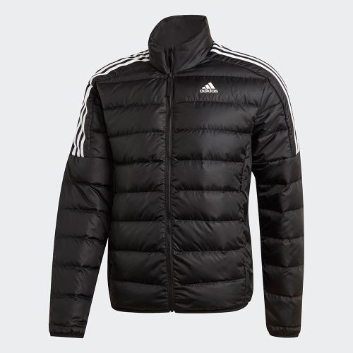 【現貨】Adidas Essentials Down 男裝 羽絨外套 立領 休閒 保暖 口袋暗扣 黑【運動世界】GH4589