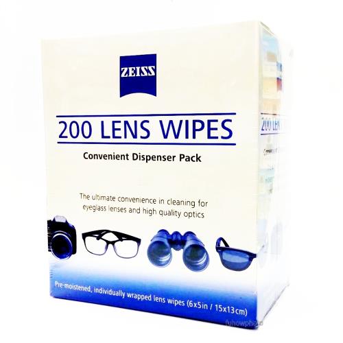 德國蔡司ZEISS Lens Wipes專業鏡片(鏡頭) 拭鏡紙 可擦拭 200入／盒 適精密顯微鏡~相機鏡頭清潔保養 