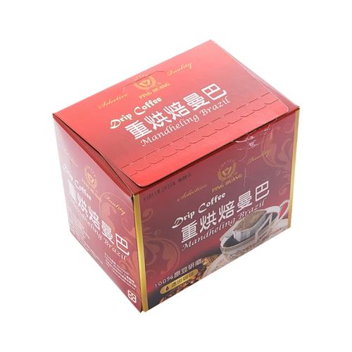 品皇咖啡 濾掛式重烘焙曼巴咖啡 (10g x 10入) 盒  x 3