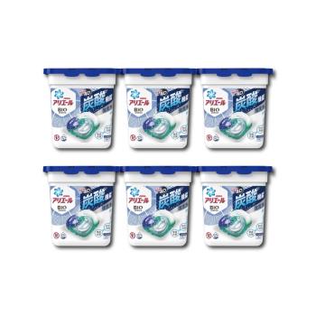 日本P&G Ariel BIO全球首款4D炭酸機能活性去污強洗淨洗衣凝膠球12顆x6盒(洗衣機槽防霉洗衣膠囊洗衣球)