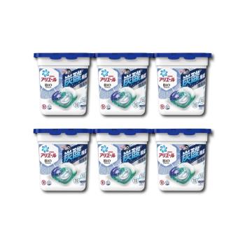 日本P&G Ariel BIO全球首款4D炭酸機能活性去汙強洗淨洗衣凝膠球12顆x6盒(洗衣機槽防黴洗衣膠囊洗衣球)