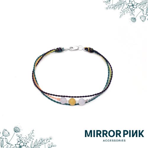 【MIRROR 皇宣緣】連心成長翡翠蠟線手鍊