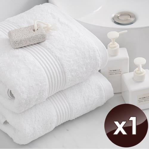 HKIL-巾專家 MIT歐風極緻厚感重磅飯店白色浴巾-1入組