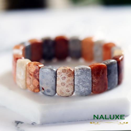 水晶【Naluxe】珊瑚玉手排(發財玉帶來祥瑞富貴)