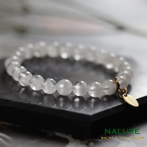 水晶【Naluxe】白水晶白幽靈開運手鍊(水晶之王招正財)