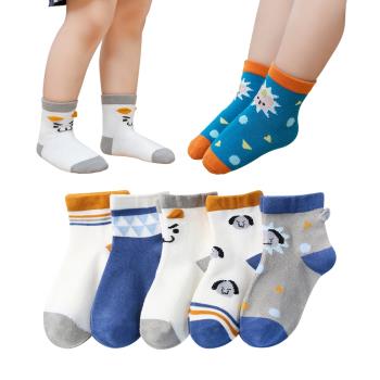 Colorland-5雙入-童襪 棉質兒童襪 四季卡通襪子