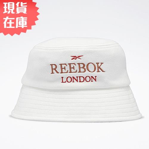 【現貨】Reebok LONDON BRUNCH 帽子 漁夫帽 休閒 倫敦 刺繡 白 紅【運動世界】H36530